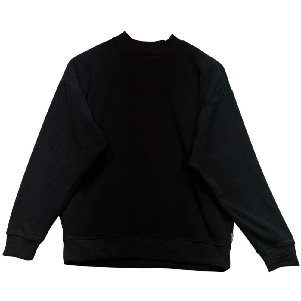 Eddie Bauer Women's Crewneck Fleece Pullover Sweatshirt Outdoor Size S Black
